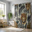 Rideau de douche standard 1 pièce Fierce Feline Print-2038174606
