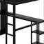Structure de lit mezzanine en métal avec garde-robe intégrée, bureau et tablettes de rangement-1581776955-1581776954