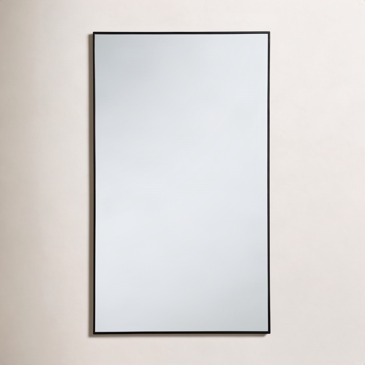 Sabine Metal Rectangle Wall Mirror, 60" x 36", Black