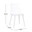 2 chaises de salle à manger, en polypropylène blanc, avec dossier à broche, faciles à nettoyer et à assembler pour une chaise de chambre en polypropylène,-120674318
