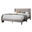 Lit de tête de lit moderne en tissu de toile de jute brun clair avec motif de losanges 1 pièce