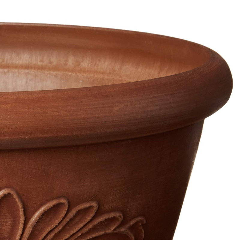 Pot à fleurs en plastique Myler, Terra Cotta, H 5 po x l 12 po x P 12 po