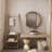 31.5 Inch Surface Mount Round Metal Framed Medicine Cabinet With Mirror And Adjustable Shelves Black Wall Mirror With Storage For Bathroom, Matte Gold-229663873