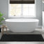 Tapis pour salle de bain réversible 100% coton 3000 g / m² noir 24 po x 44 po - lisse et dense, lavable à la machine, option antidérapante confortable, facile d'entretien,-959626314