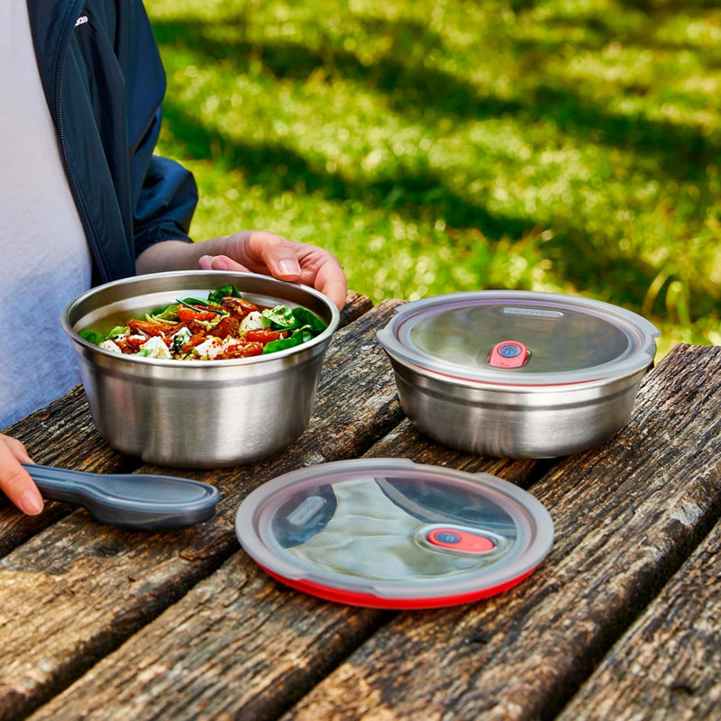 Black+Blum Stainless Steel Steel Food Bowl Large â€“ Grey
