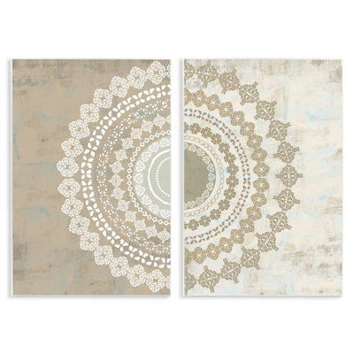 «Rustic Mandala Boho» par Sally Swatland, ensemble de 2 impressions
