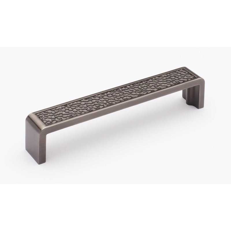 Hammered 6" Center to Center Bar Pull, Gunmetal