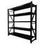 Étagère de rangement légère à cinq niveaux en métal noir, 78 pouces de largeur, 23,4 de profondeur, 78,7 de hauteur, pour unité de garage et de sous-sol réglable, capacité de 1 800 lb, bureaux idéaux