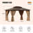 13 Ft. W X 10 Ft. D Double Roof Gazebo With String Lights