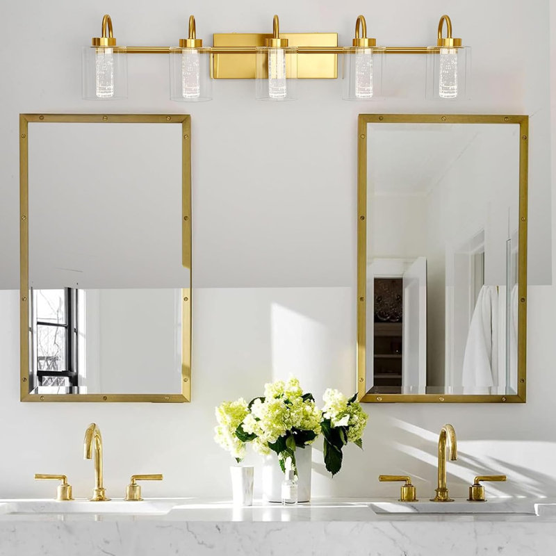 Luminaires de salle de bain en cristal pour salle de bain, appliques de salle de bain en chrome 3 températures