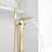 VIBRANTBATH Freestanding Floor Mount Waterfall Tub Filler, Single Handle Bathtub Faucet with Handheld Shower, Brushed Gold-78862873