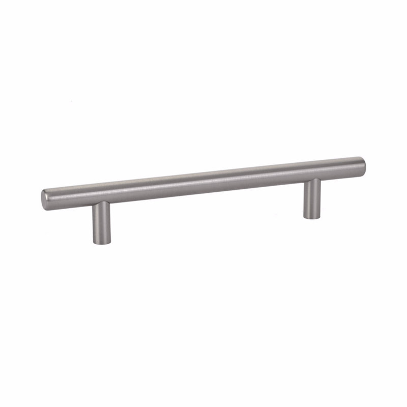 Poignées barres, 5", Nickel satiné