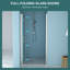 Porte de douche avec verre trempé l 34 po x H 72 po, nickel brossé - peu encombrant, réglable, finition attrayante