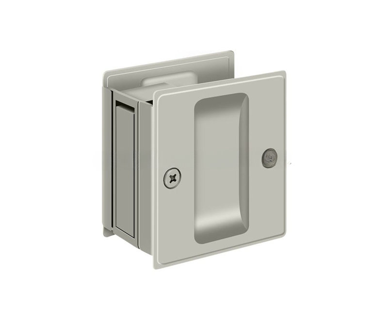 Serrure de poche Deltana SDP25U15, passage de 2 1/2 po x 2 3/4 po en nickel brossé, Nickel brossé
