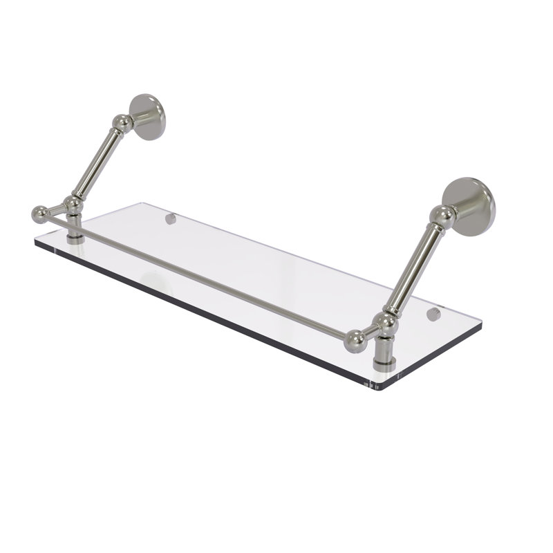 Dalston Bracket Shelf, Satin Nickel, 8" H x 24" W x 8.6" D