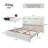 LED Bed Frame with 2 Drawers Pockets and Upholstered Wingback Headboard-74042663-99234376