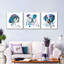 Variety Of Dogs Colour Splatter Multi Piece Canvas Print-93024124
