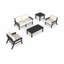 Ensemble de conversation de patio en PEHD pour 4 personnes avec coussins, ensemble de canapé de patio toutes saisons, ensemble de conversation extérieur-1408171918-1408171926-1408171927