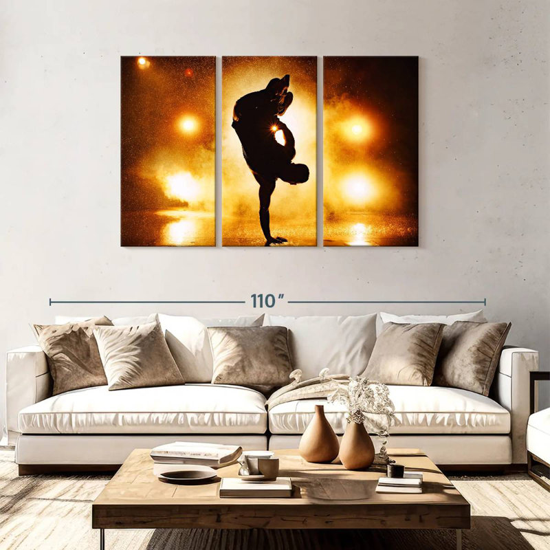 Silhouette Breakdancer, H 48 po x l 74 po