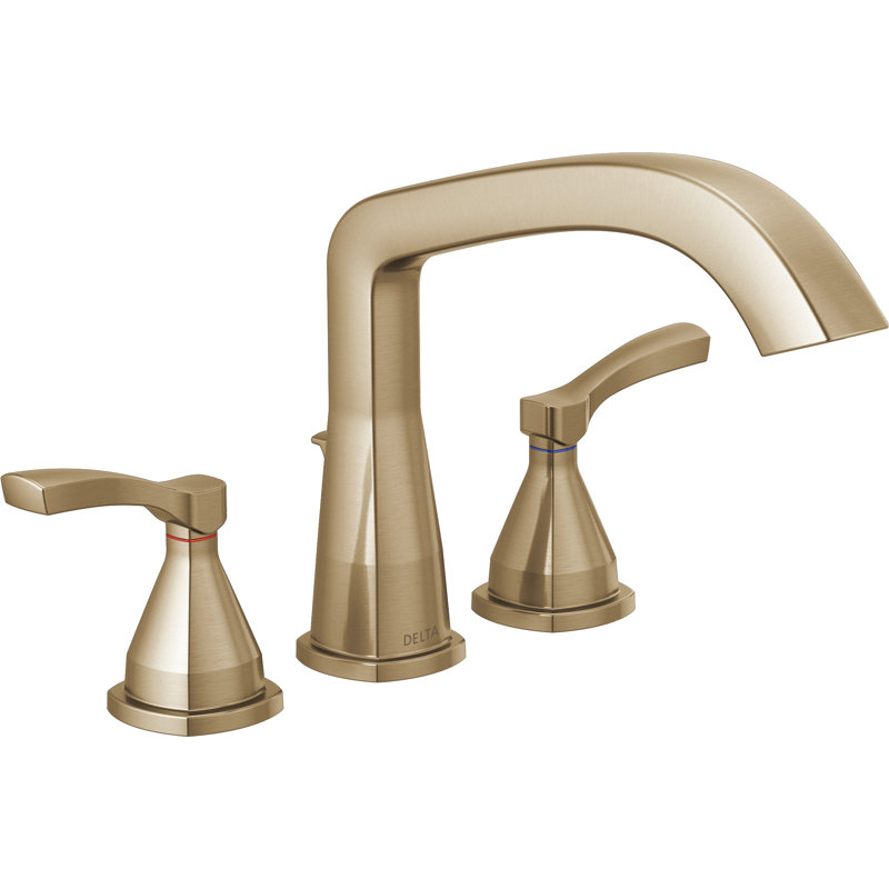 Three Hole Roman Tub Trim, Champagne Bronze