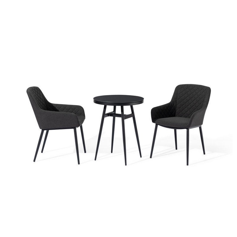 Kintzel Patio Dining Armchair, Charcoal, Dark Grey