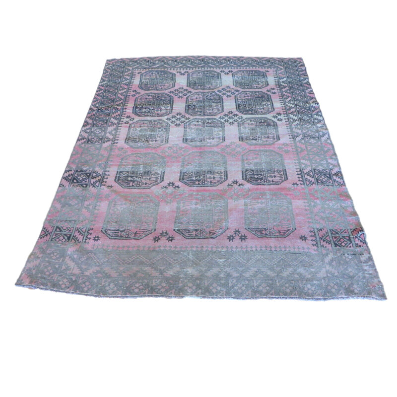 Tapis bokara turc rétro noué à la main 6 pi 8 po x 8 pi 5 po 9E8C4E7B6BB344ECA1B540E5195D4717