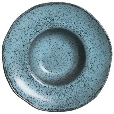 Night Sky Deep Rim Pasta Plate 11.02” Ceramic Stoneware - Microwave, Oven, and Dishwasher Safe, by Porto Brasil