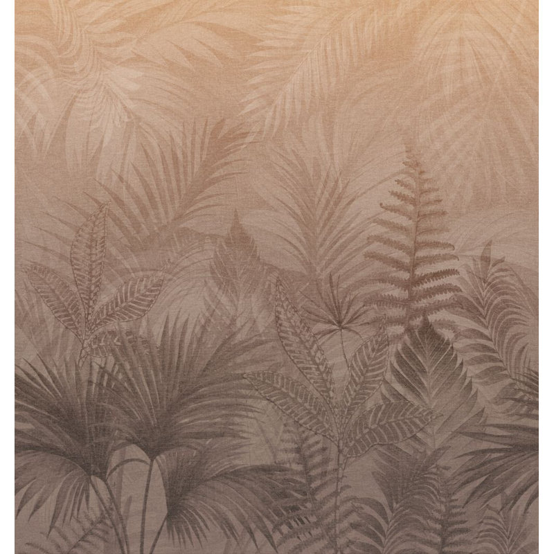 Papier peint Linen Jungle, Terracotta