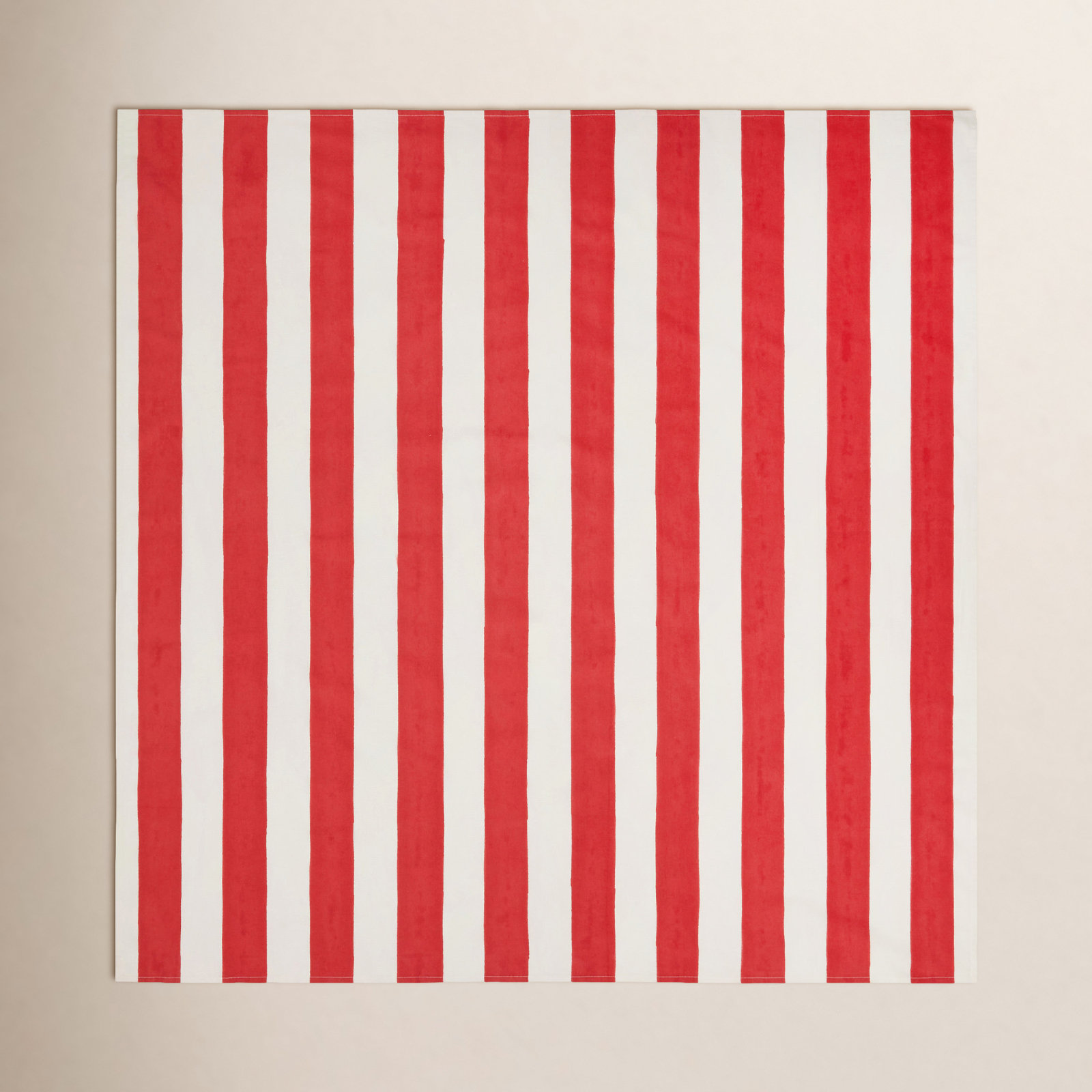 Brezhane Striped Independence Day Tablecloth, 59" Square, Red