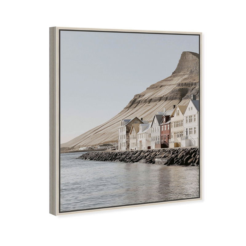 Coastal Homes I Print by Oliver Gal, 25"H x 31"W, Silver Floater Frame