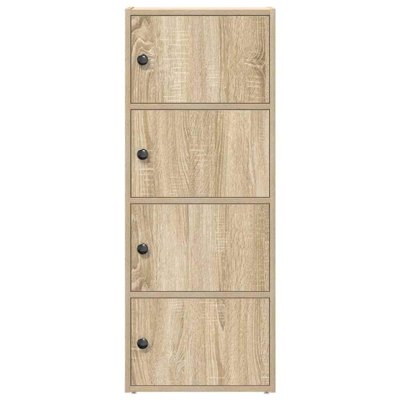Shanetra 40cm W Bookcase, (4 Shelves) 102cmH x 40cmW x 24cmD, Sonoma Oak