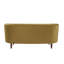 Causeuse olive en velours jaune