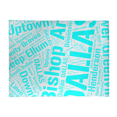 Tapis de zone cyan à tissage plat poils longs