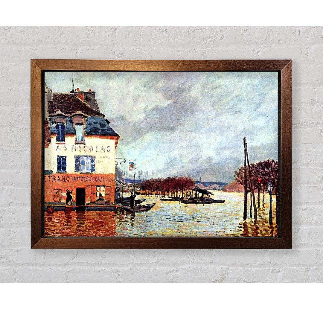 Sisley Flood At Port Marly 2 - Einzelne Bilderrahmen Kunstdrucke