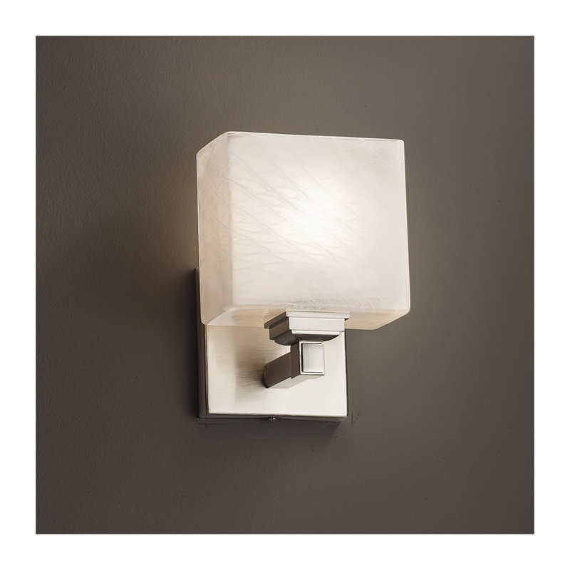 Casson LED Armed Sconce, Polished Chrome, Almond