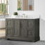 Ensemble de meuble-lavabo autoportant simple 48 po avec plateau en marbre Vannes-1705345068