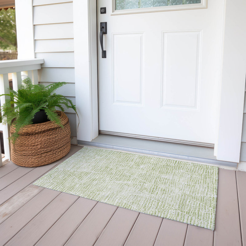 Jurnee Flatweave Washable Geometric Indoor / Outdoor Rug, Rectangle 1'8" x 2'6"