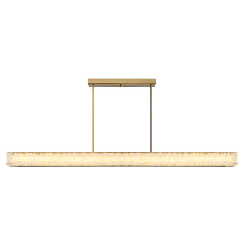 Everly Quinn Culmore - 60" LED Island Light In Celeste Brass Finish