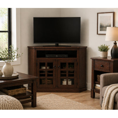 Campos Unfinished Corner TV Stand for TVs up to 55"