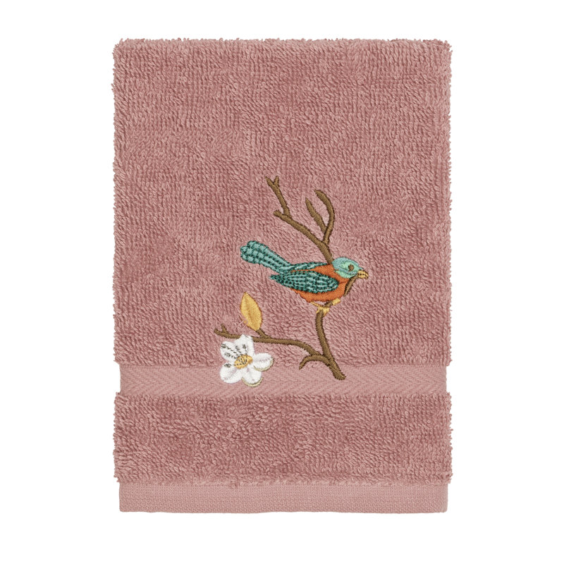 Gant de toilette en coton Springtime, Thé rose