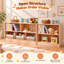 Étagère Montessori à 2 niveaux en bois d'hévéa 113,3 cm (L) x 30 cm (P) x 60 cm (H)