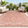 Hagerman Vintage Filigree Textured Weave Red/Beige Indoor/Outdoor Rug