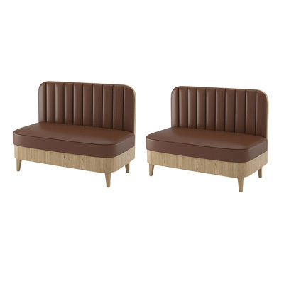 Banc rembourré en similicuir Casual