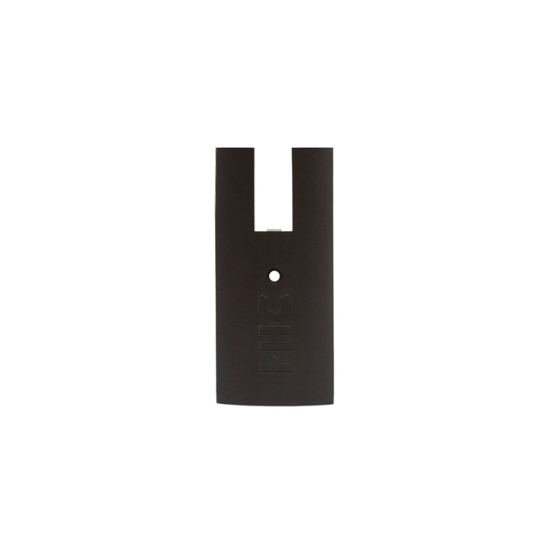 Embout de rail de porte carrée 4 po FHC R4SEC12DU - Bronze foncé anodisé