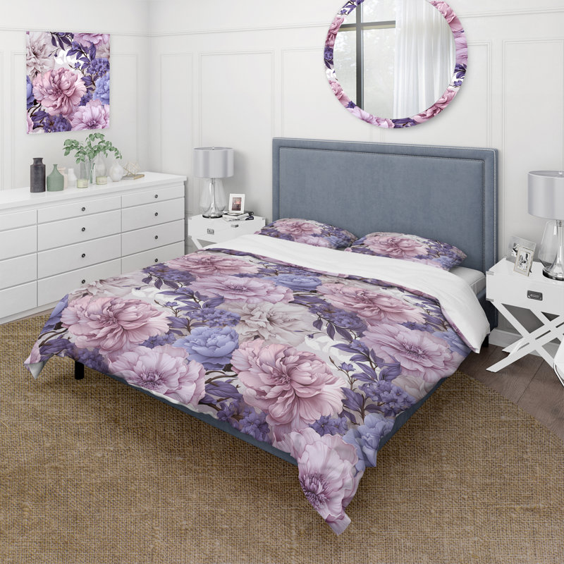 Literie victorienne Elegance Blossom, Housse de couette simple + 1 taie décorative stan