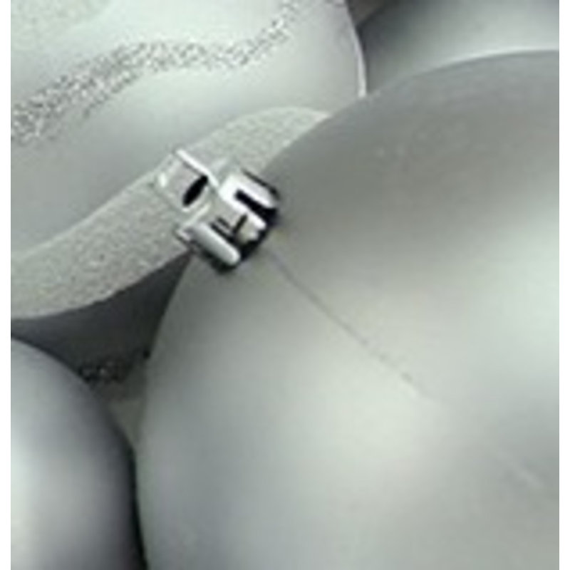 Ornements en forme de boule de Noël incassable à 2 finitions 39 carats, Splendeur argentée