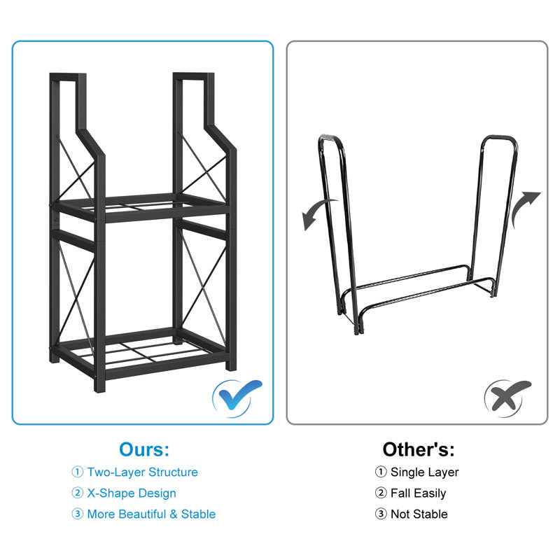 Double - layer Firewood Rack