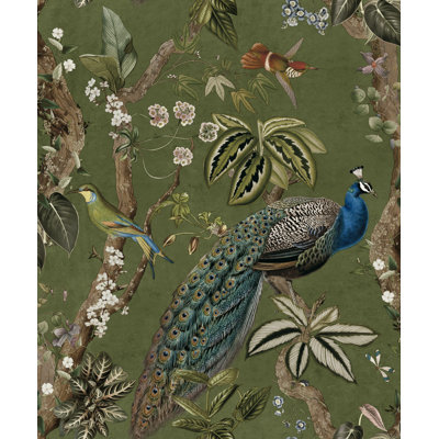 Papier peint non tissé Cassia Peacock