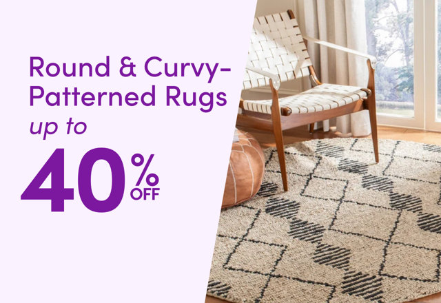 Round & CurvyPatterned Rug Sale