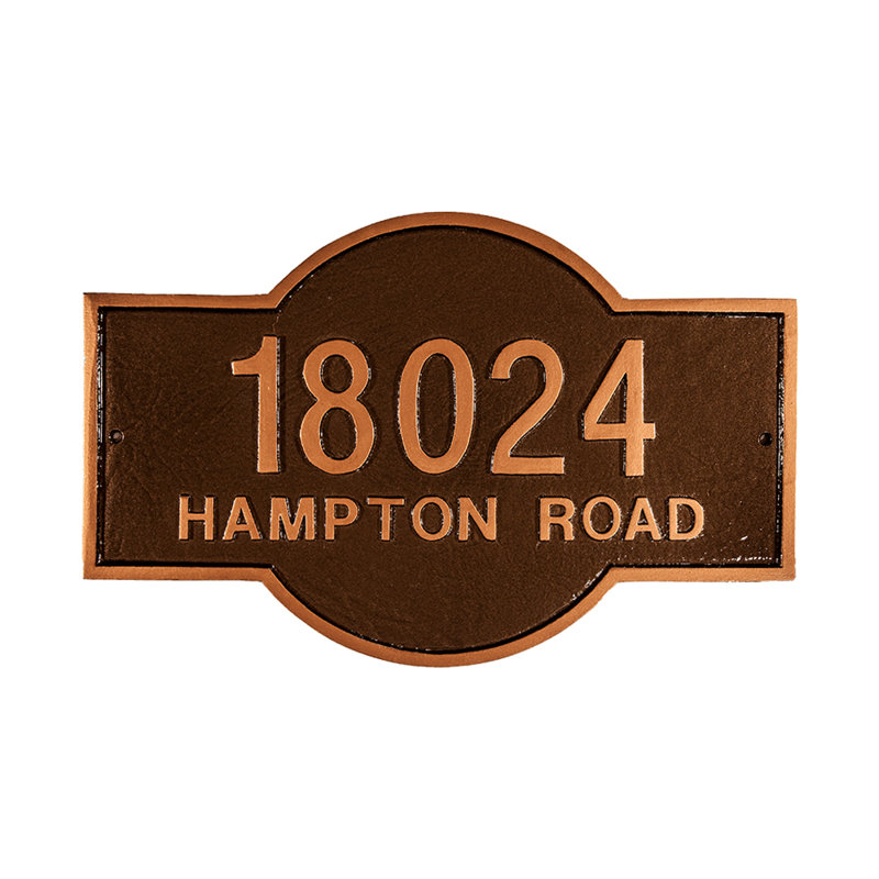 Canterbury Novelty Wall Plaque, Brick Red/Gold